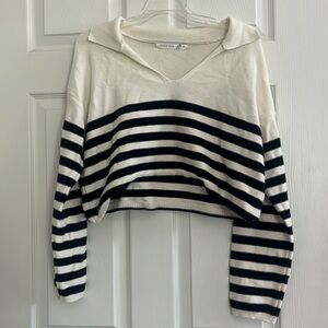 Altar’s State Striped Collared Polo Sweater